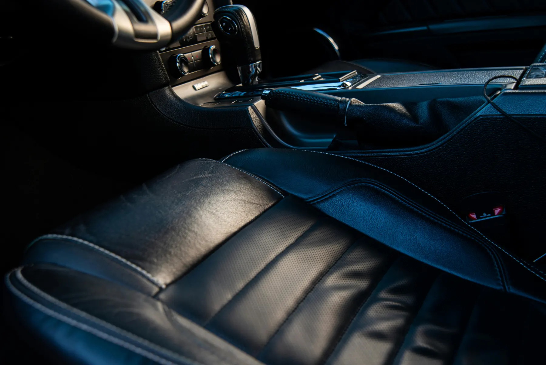 Classic truck bench seat interior